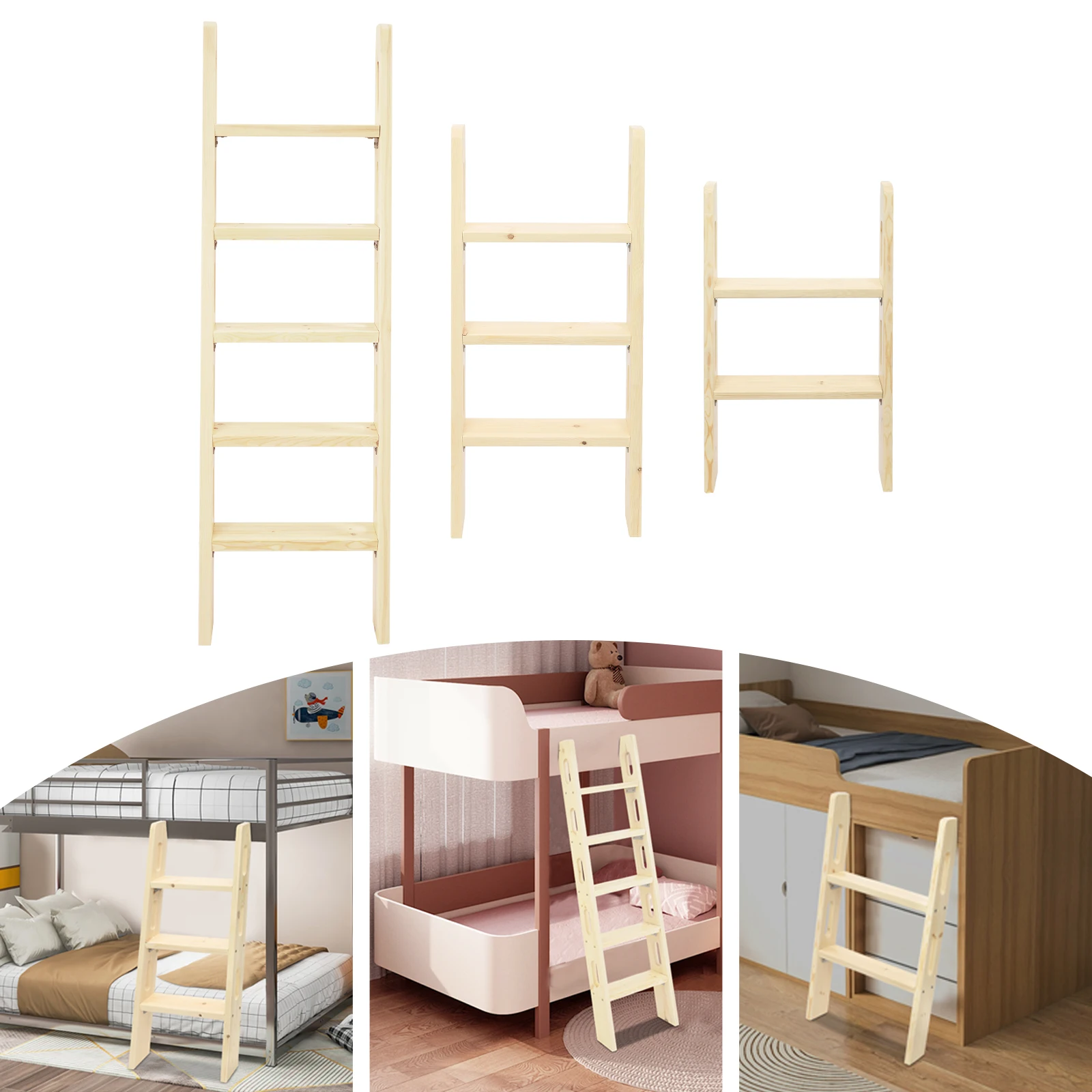 75cm /100cm /150cm Wood ladder, solid wood vertical ladder/household indoor and outdoor/kindergarten/decoration/stair climbing t