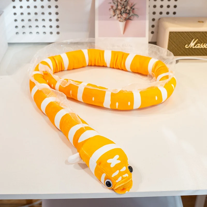 125 centimetri Conger Anguilla Peluche Bambola Carino Realistico Anguila di Mare Peluche Giardino Anguilla Peluche Acquario Souvenir Prop Complementi Arredo Casa Regalo Del Capretto