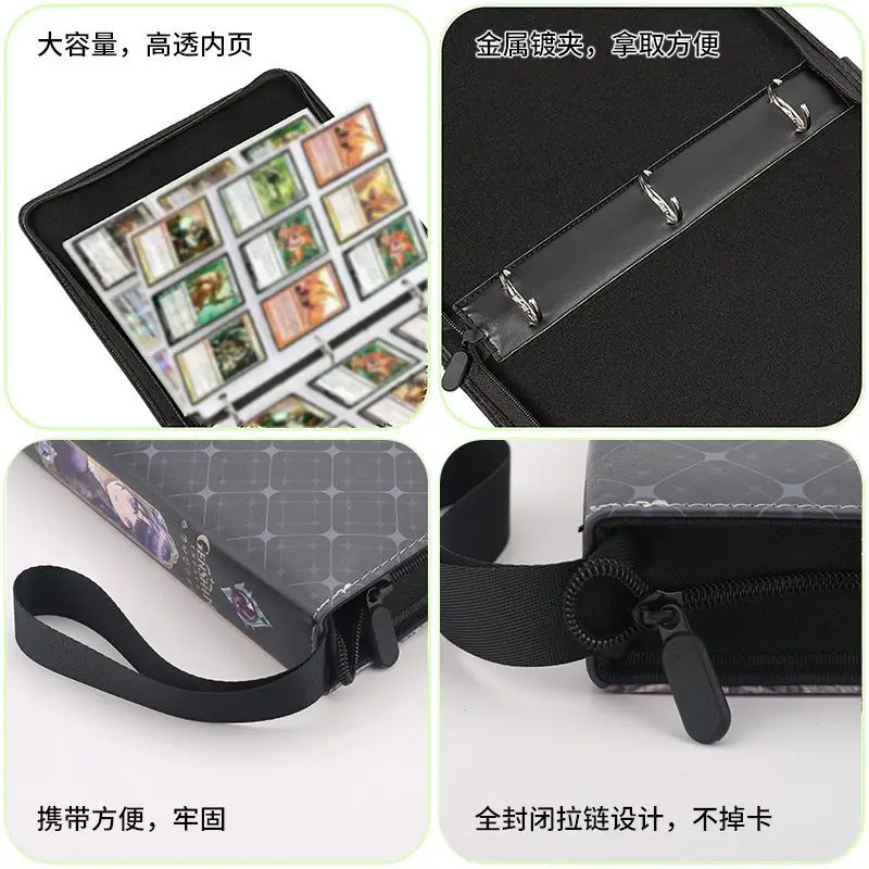New Genshin Impact Game Peripheral Card Book Album Binder Card Holder Folder Children's Trendy Toy Luxury High-end Holiday Gift