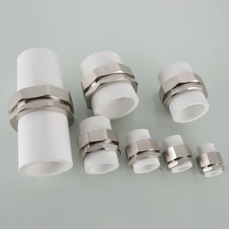1Pcs Pipe Fittings PPR Pipe Double-End Copper Live Joint 1/2 Inch 3/4 Inch 1 Inch 20/25/32/40/50/63/75mm Water Pipe Fittings