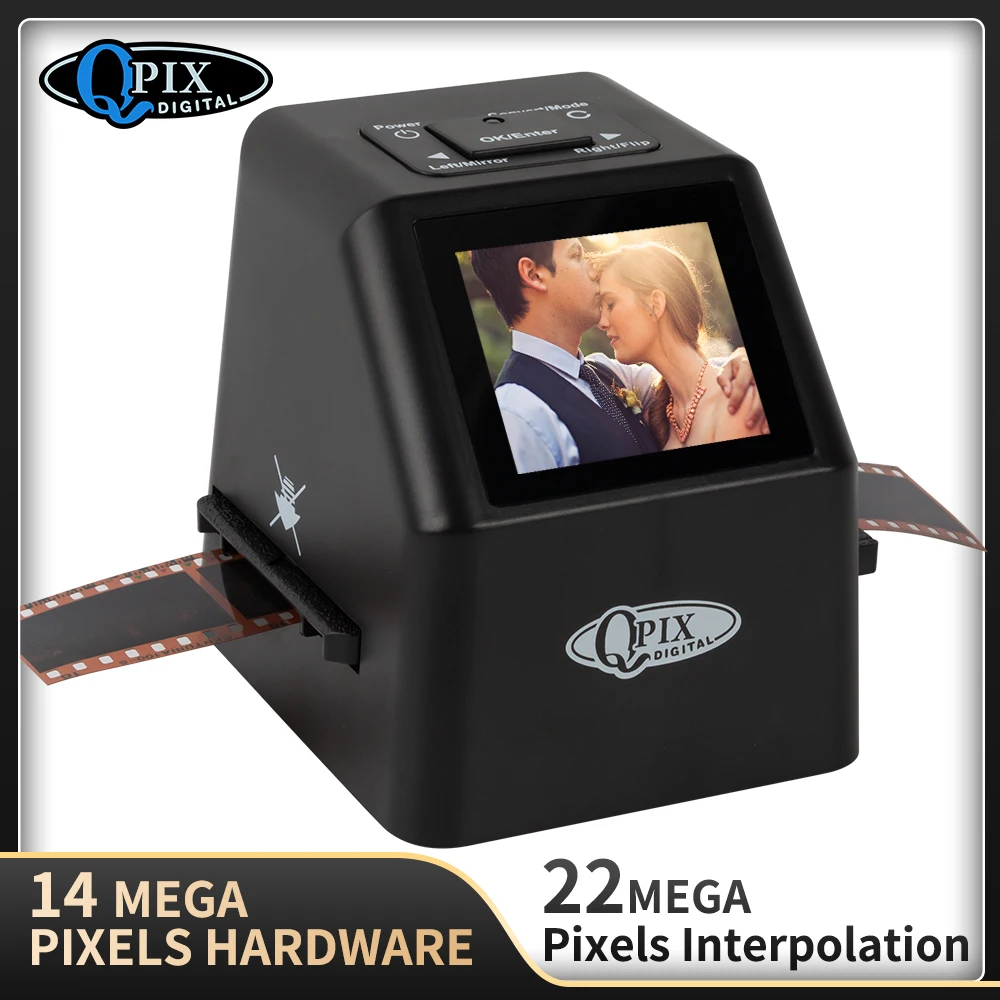 Portable 22MP Negative Film Scanner 35mm Slide Converter Photo Digital Image Viewer with 2.4