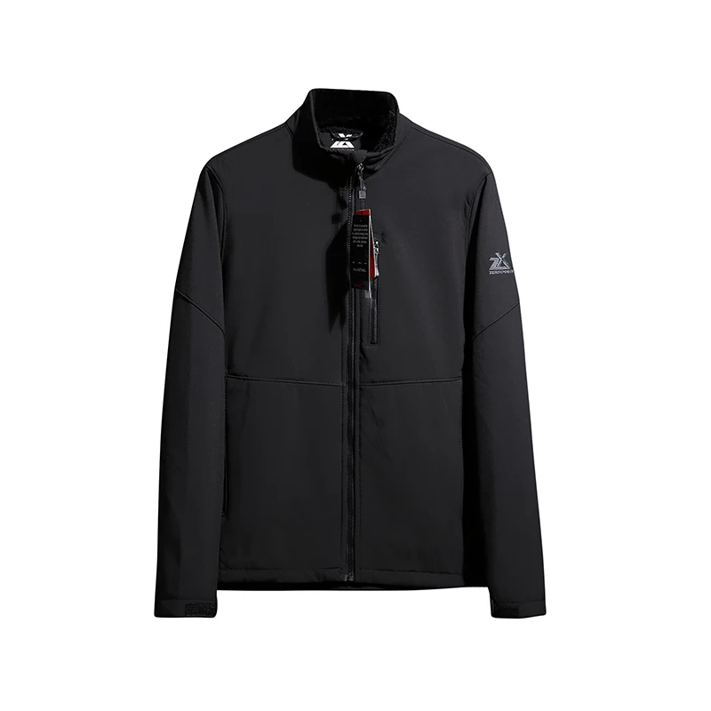 

Thiened Fce Outdoor ell Jaet Мужская весенне-осенне-зимняя ветрозащитная водонепроницаемая теплая повседневная куртка с воротником-стойкой