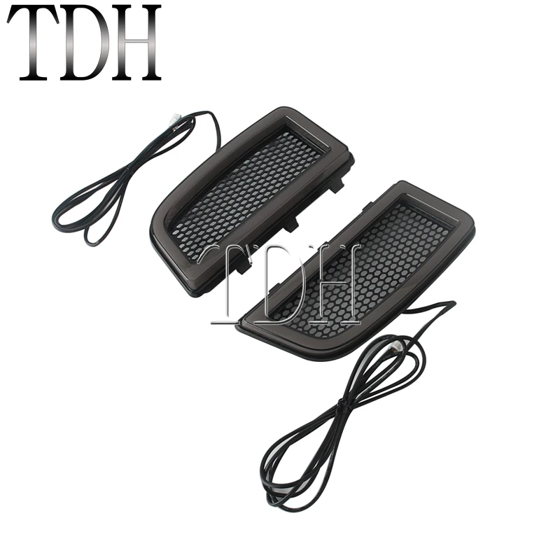 Motorcycle DRL LED Turn Signal Light Fairing Lower Grills For Harley Touring Street Electra Glide FLHTK FLHTKSE FLHXSE CVO 14-20