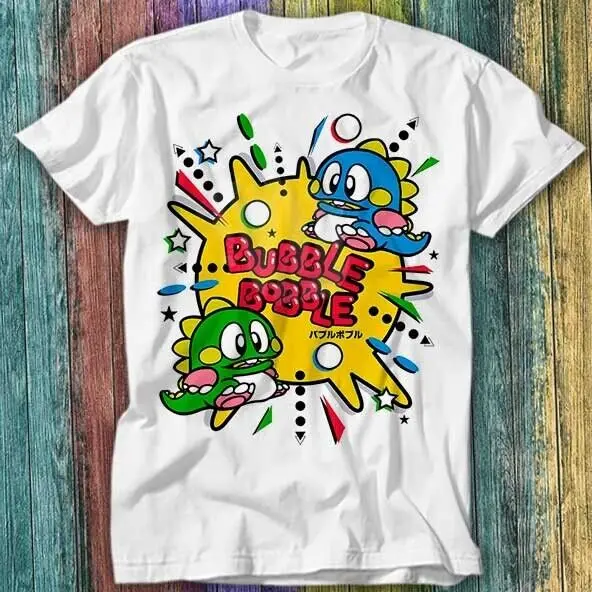 

Bubble Bobble C64 Online Gaming Gamer Nerd 80s T Shirt Top Tee 491