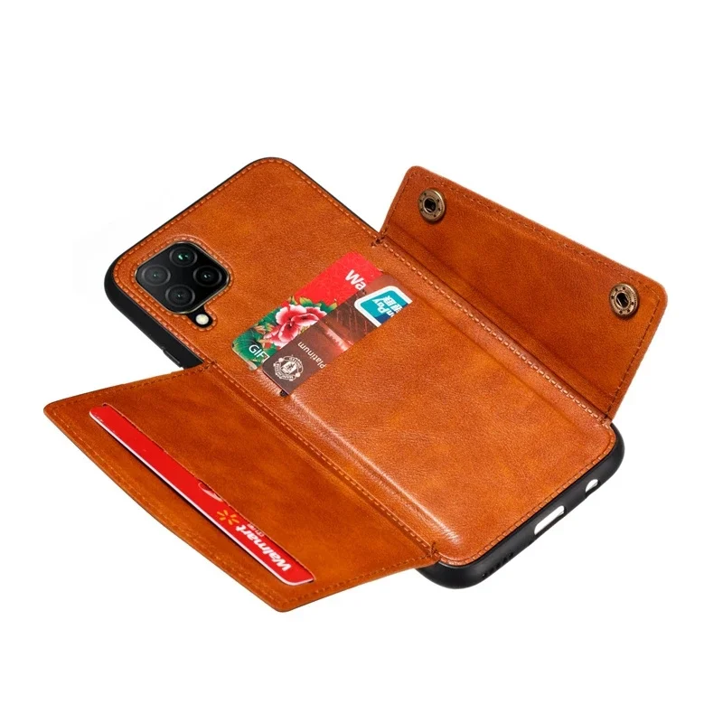 For Samsung Galaxy A12 Case Leather Wallet Card Slot Flip Phone Case For Samsung A12 A 12 SM-A125 Magnetic Car Holder Back Cover