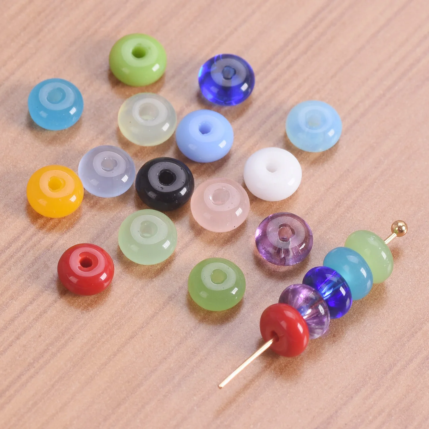 50pcs Rondelle 6x3mm Crystal Glass Loose Spacer Beads Lot For Jewelry Making DIY Crafts Findings
