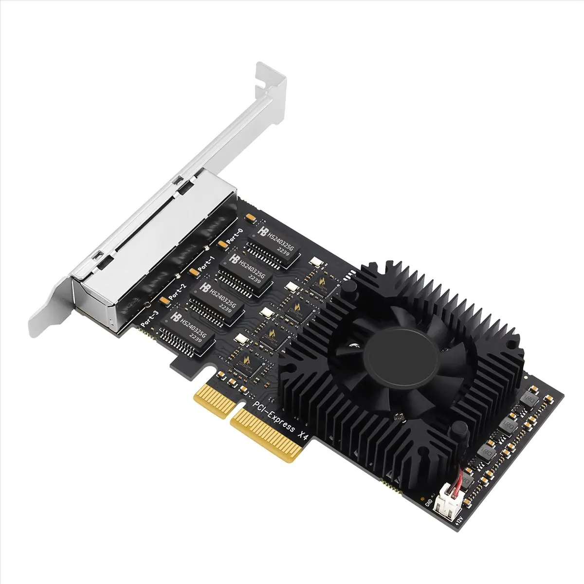

(A26M) 4-портовая сетевая карта PCIE POE 10/100/1000/2500 Мбит/с, гигабитный промышленный Ethernet-конвертер, адаптер PCIE X4 20G, чип 8125BG