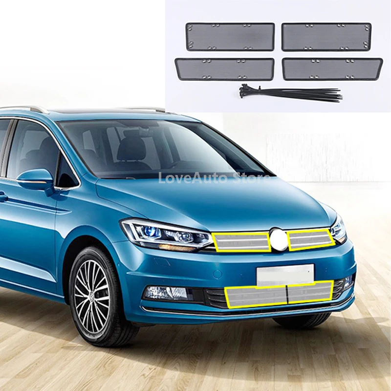 For VW Touran 2021 2020 2019 Car Insect Screening Mesh Front Grille Insert Net Front Insect Screening 2018 2017 2016