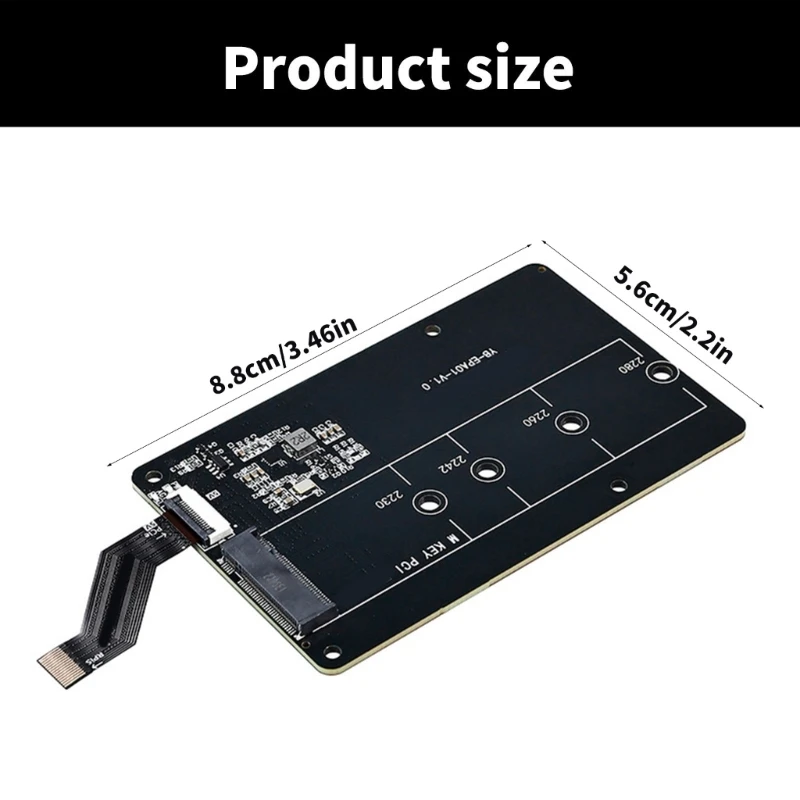 Y1UB PCIe to M.2 Expansion Card for RPi 5 Expansion Adapter Board for NVMe Solid Disk Storage and Development