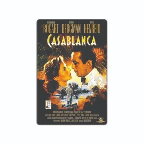 Classics CASABLANCA Humphrey Bogart  Tin Sign Movie Poster Replica 8x12 inch