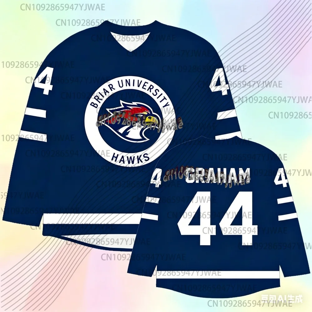 Off Campus Briar University Jersey Graham 44 22 DI LAURENTIS 66 Tucker46 T-Shirt V-Ausschnitt Kurzarm Damen Eltern-Kind-T-Shirt – Detail 9
