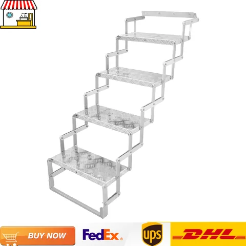 2-Step/3-Step/4-Step Folding Step Ladder| Multi-function Aluminum Alloy Scissor Stairs| RV, Camper, Attics, Warehouses Ladder
