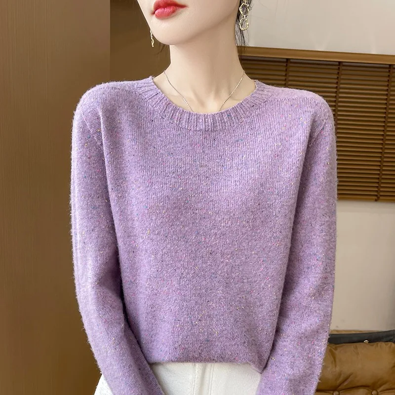 

Women's Fall/Winter Sweater Elegant And Stylish Wool Pullover Sweater Women's Long-Sleeved Pullover Sweater-WQ289