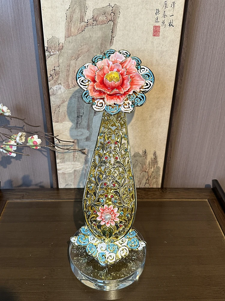 Luxury Enamel Auspicious Ornaments,Zinc Alloy Living Room Art Entrance,TV Cabinet Desktop Statuette Decoration,Handicrafts,Gifts