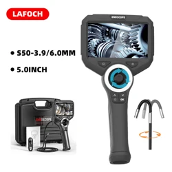 6mm720 Degrees All Way Steering Industrial Endoscope for Car Pipe Inspection Sewer Camera Borescope With 5 Inch HD Screen