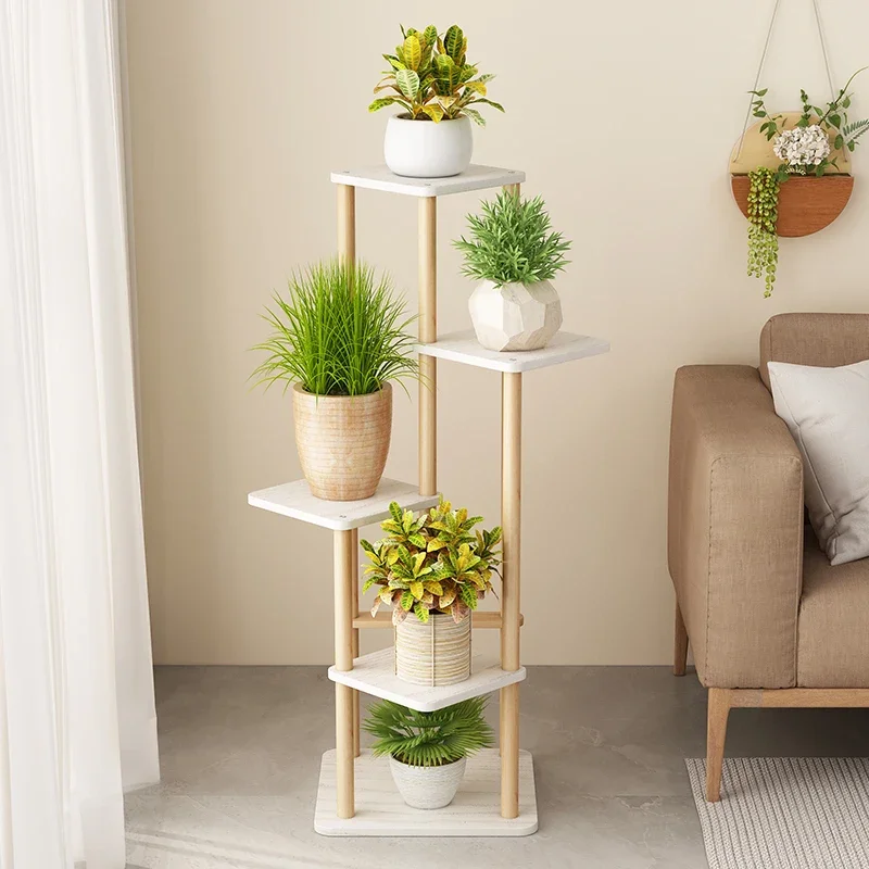 Plant Stand Wooden Storage Shelf 4/5/6/7/9 Tier Flower Shelf Planter Rack Indoor Display Multiple Flower Pot Outdoor Furniture