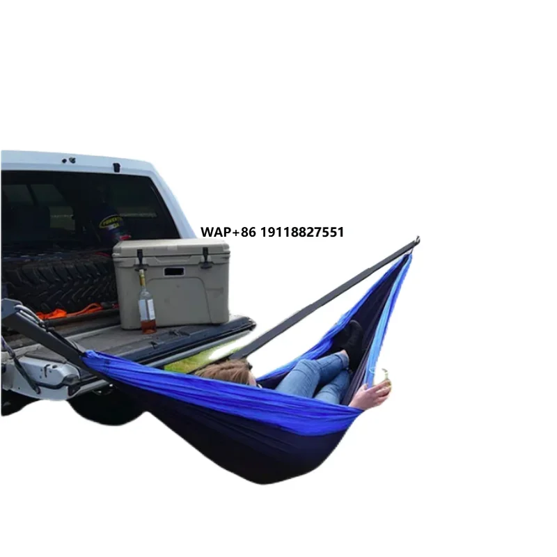 Portable Nylon 2-Person Hitch Mounted Hanging Hammock for Car Camping