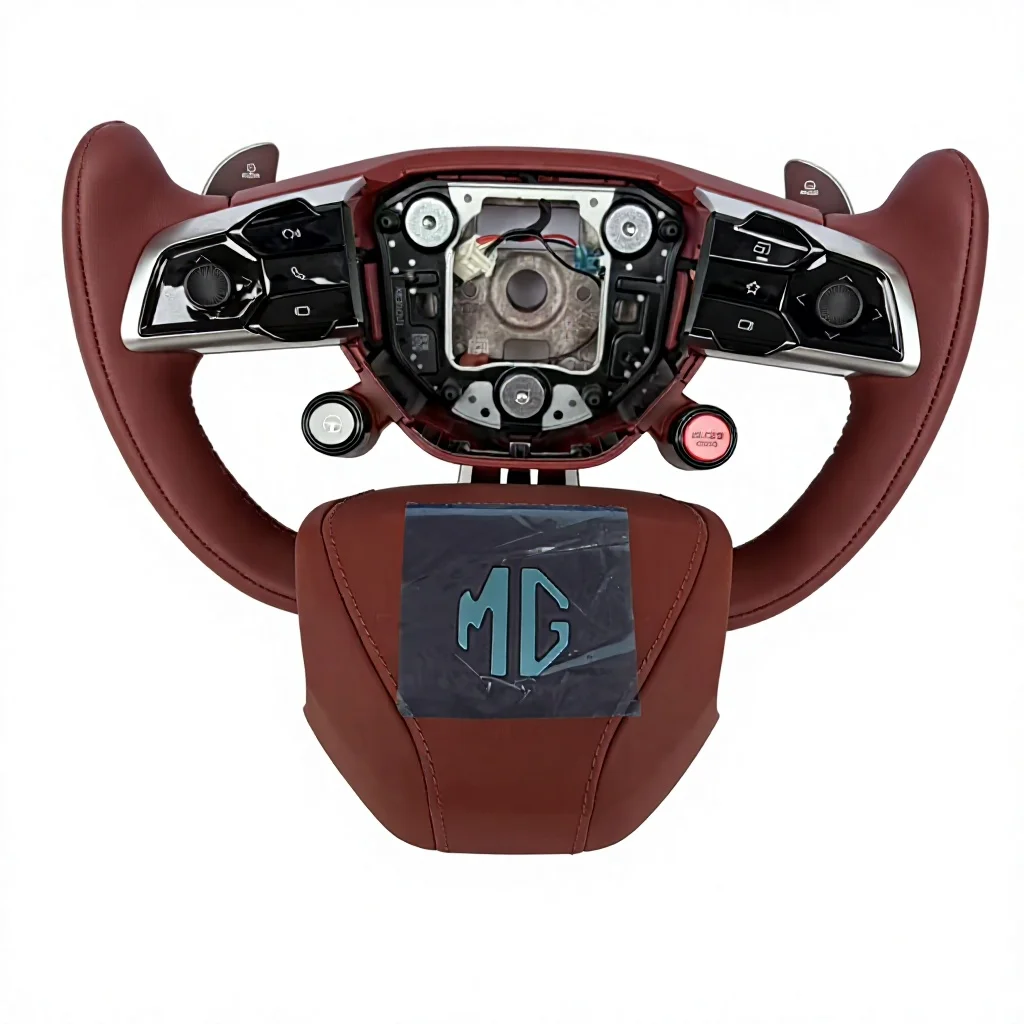 Nio Auto Parts Car Steering Wheel Assembly for  MG Cyberster Red Leather Yoke Type