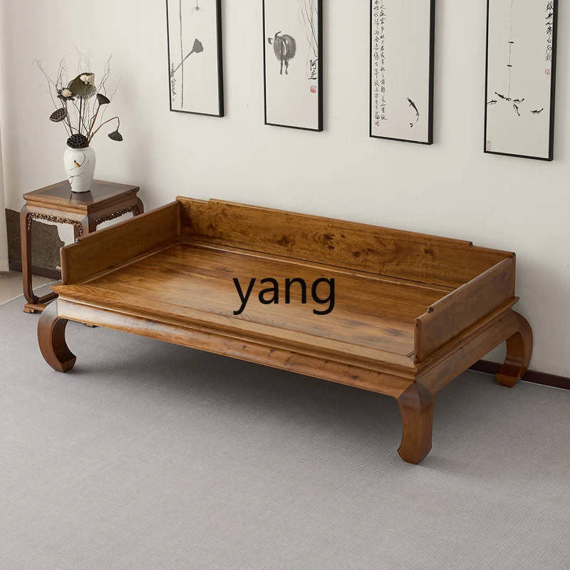 LH   solid wood new Chinese Zen sofa bed living room furniture