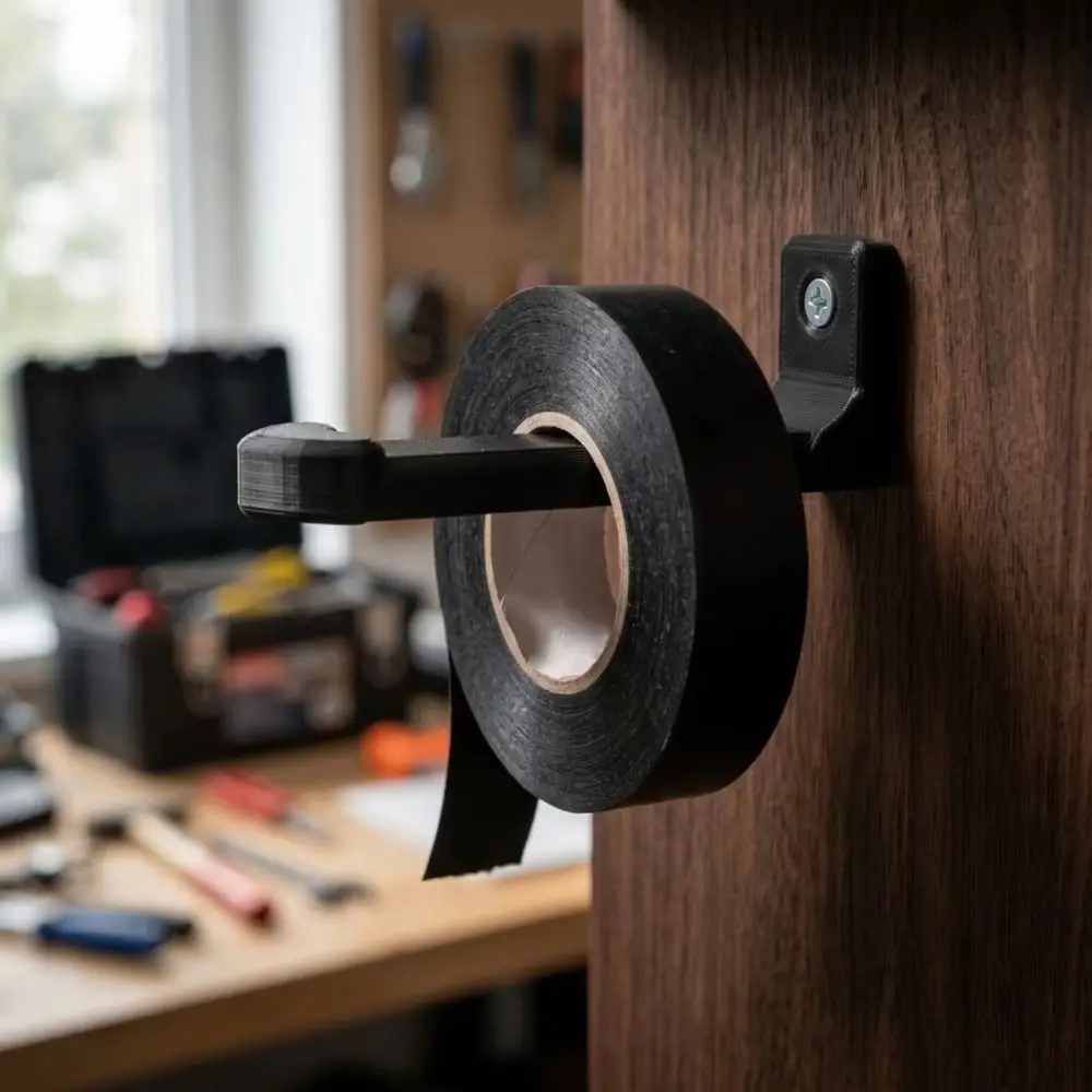 2 Pcs Wall-Mounted Tape Tool Rack Anti-deformation Rust-proof Wall-Mounted Tool Rack PLA Sturdy Tape Storage Rack