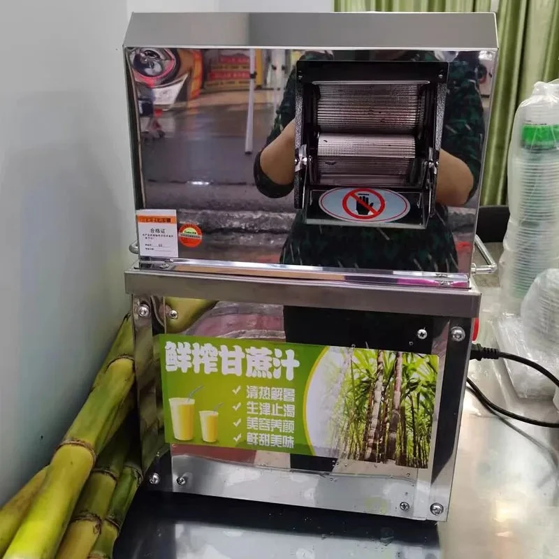 Commercial Sugarcane Juicing Machine Durable Stainless Steel Sugar Cane Presser Sugarcane Juice Extractor