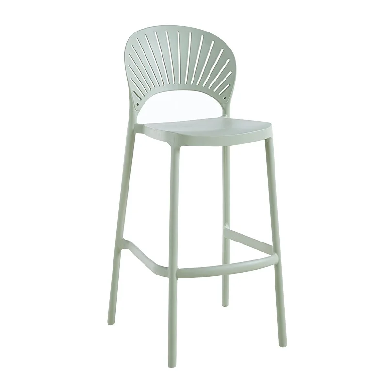 #High Leg Height PP Plastic Steady Adjustable Stackable Bar Stools For Home Bar Dining Living Room-Modern Commercial Furniture