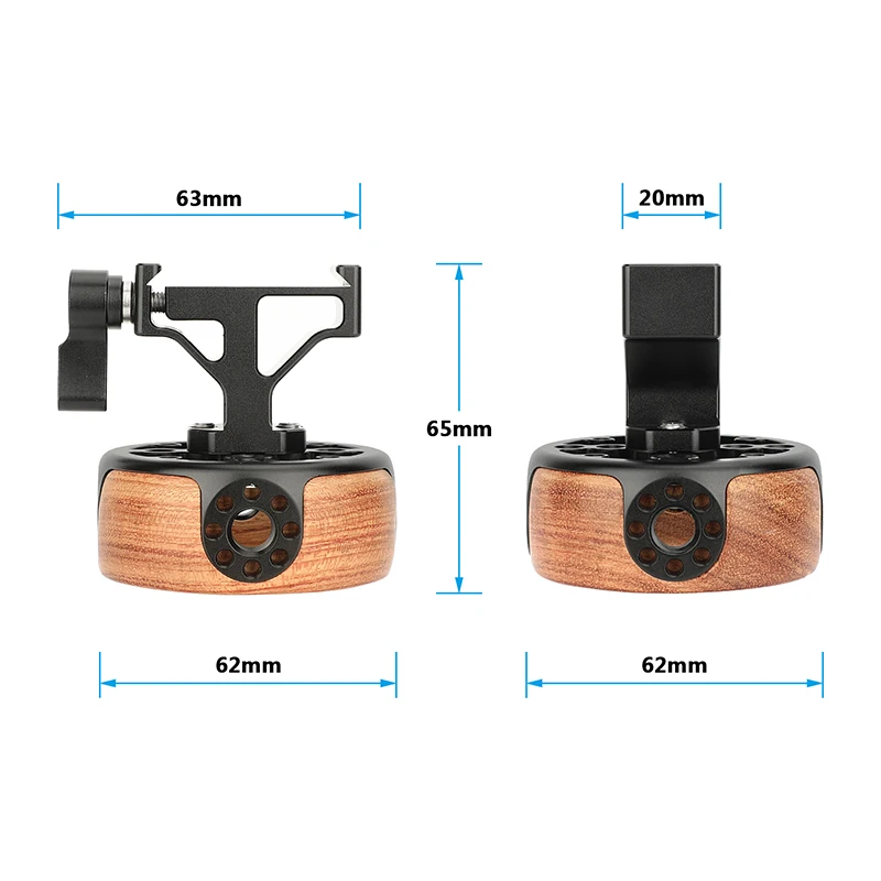 Kayulin Arca-Type Wooden Handgrip With Quick Release Compatible for Camera camera cage Kits Shoulder Rig Mount DIY Accessorise