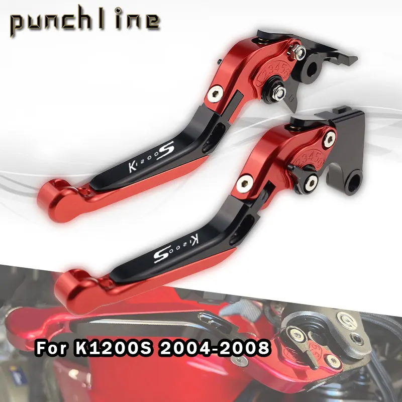 Fit For K1200S 2004-2008 Folding Extendable Brake Clutch Levers For K 1200S K1200 S Motorcycle CNC Accessories Adjustable Handle