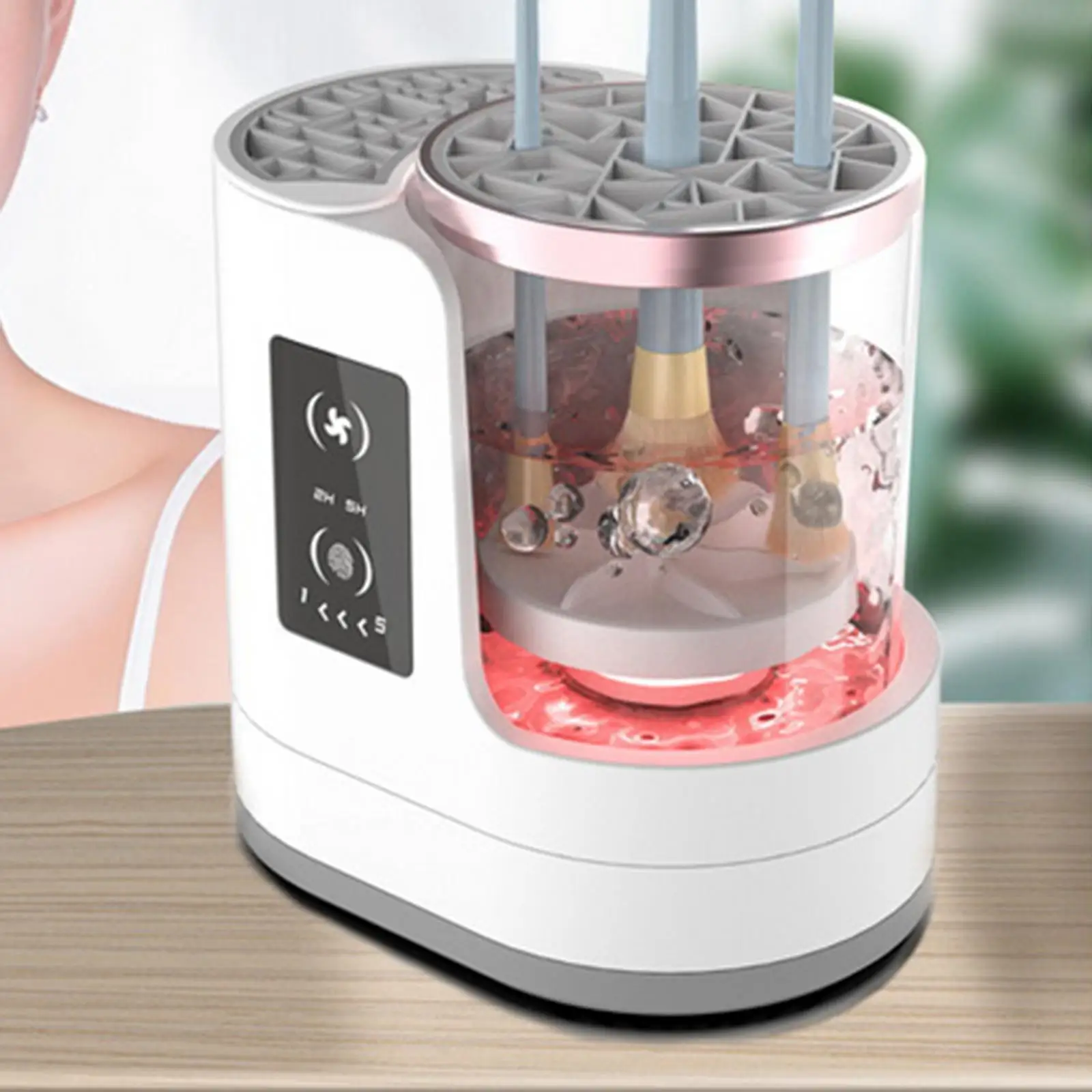 

Electric Makeup Brush Cleaner Beauty Brush Dryer for Travel Home Use Salon