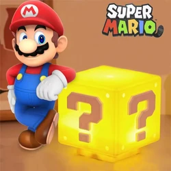 LED Question Mark Super Mario Night Light with Music Anime Peripherals Toad Bedroom Bedside Lamp USB Charging Gifts