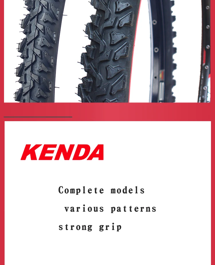 2PCS KENDA K849 24/26 zoll Berg MTB Fahrrad Reifen BMX 24*1,95/26x1,95/2,1 Schwarz Rote Linie Verdickt Cross-country Reifen – Detail 2