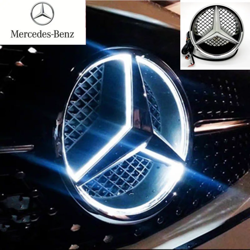 

Car Front Grill Logo Light mirror face LED Badge Emblem Luminous Decorative Light For Mercedes Benz W205 W218 W204 W176 W212