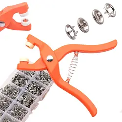 Snap Button Kit With Hand Pressure Pliers 50pcs Snaps , Metal Snaps For Sewing, Sewing Snaps For DIY Crafts Clothes Hats