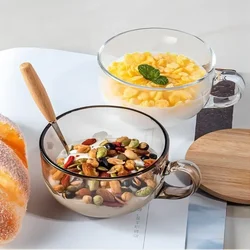 Amber Heat-resistant Transparent Glass Breakfast Oat Cup Large Capacity Water Cup High Appearance Cup Household Coffee Cups