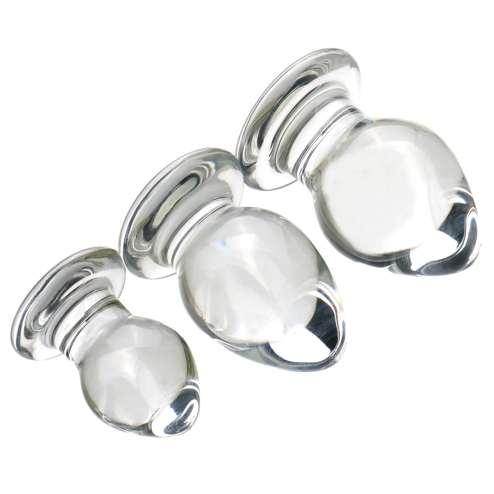 3 حجم بعقب موسع المكونات الشرج للنساء المهبل المتوسع الزجاج قضبان اصطناعية كبيرة الإناث معدات الاستمتاع واللعب الجنسي الكبار ألعاب المثيرة