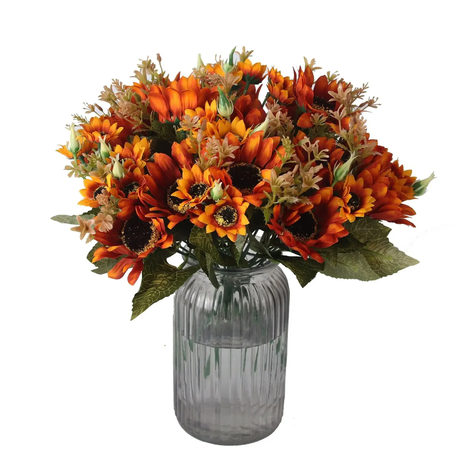 Artificial Flower Autumn Sunflower European Sun Flower Wedding Home Furnishing Small Flower Artificial Flower Simulation Bouquet