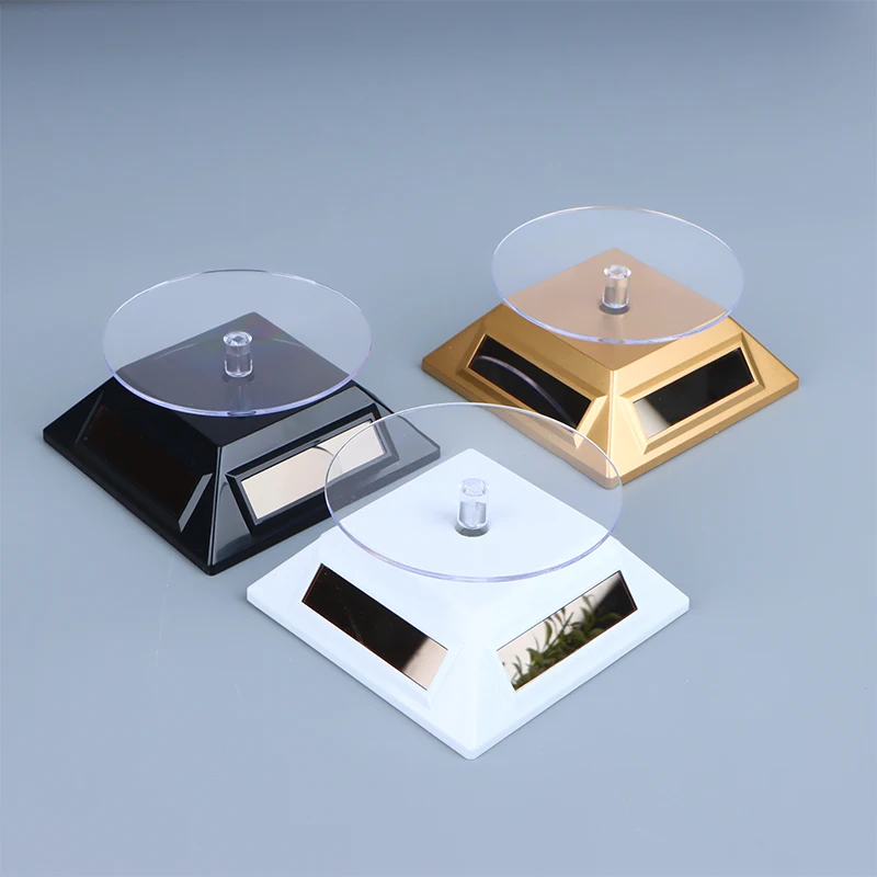 عرض الطاقة الشمسية 360 الدورية القرص الدوار ساعة مجوهرات حلقة الهاتف الدورية عرض موقف رفوف المجوهرات والدعائم ساعة حلقة #5