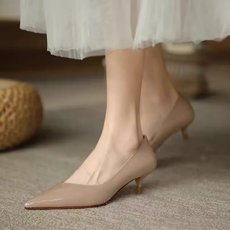 

Роскошные туфли-лодочки, женские туфли на каблуке, женские туфли на среднем каблуке-шпильке, высокие сандалии, вечерние офисные элегантные черные сексуальные туфли-лодочки на маленьком каблуке