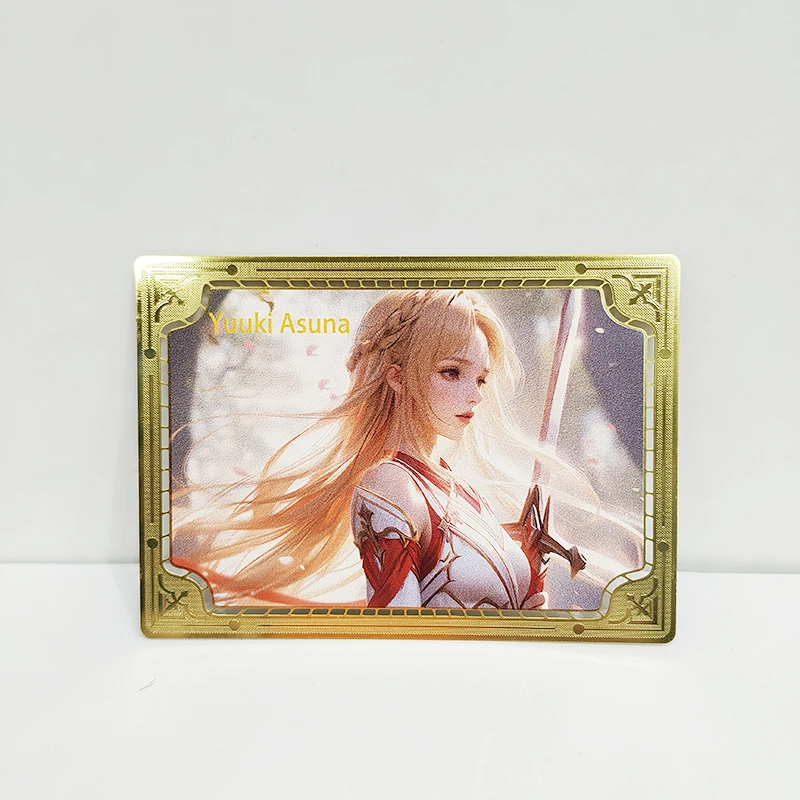 Anime Goddess Story Diy Metal Cards Kochou Shinobu Albedo Raiden Shogun Rem Yor Forger Christmas Birthday Gifts Game Kid Toys