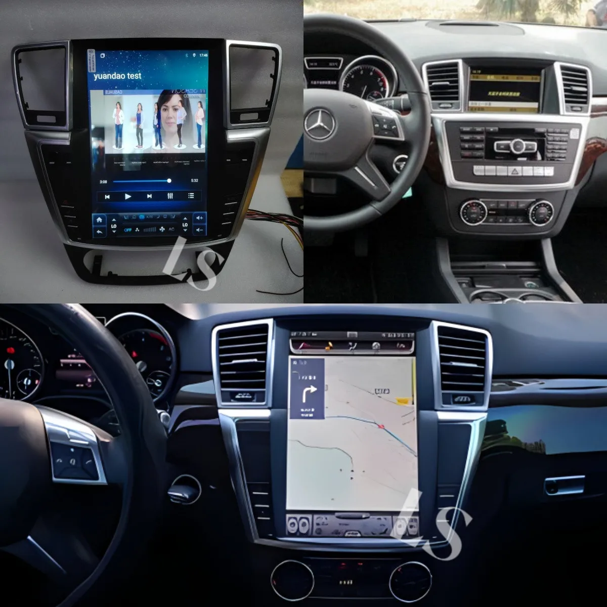 

12.3" For Mercedes Benz ML W164 W300 ML350 ML450 ML500 GL G320 GL350 GL450 GL500 Android 14 Car Monitor Screen Carplay Audio