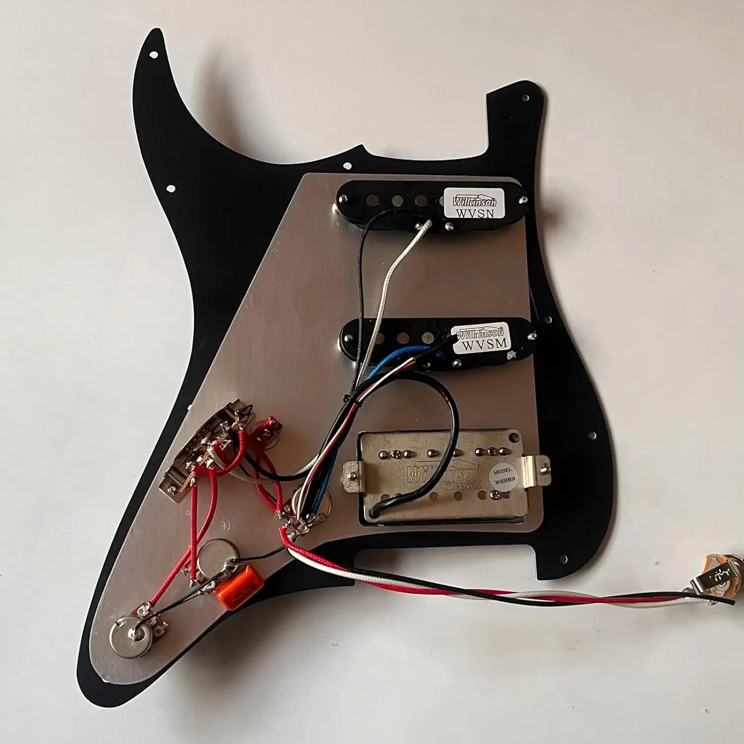Upgrade SSH Prewired Guitar Pickguard Set, Alnico 5 Humbucker Pickups Multi-Switch 5-Way Type Pickup Protector Guitar Parts