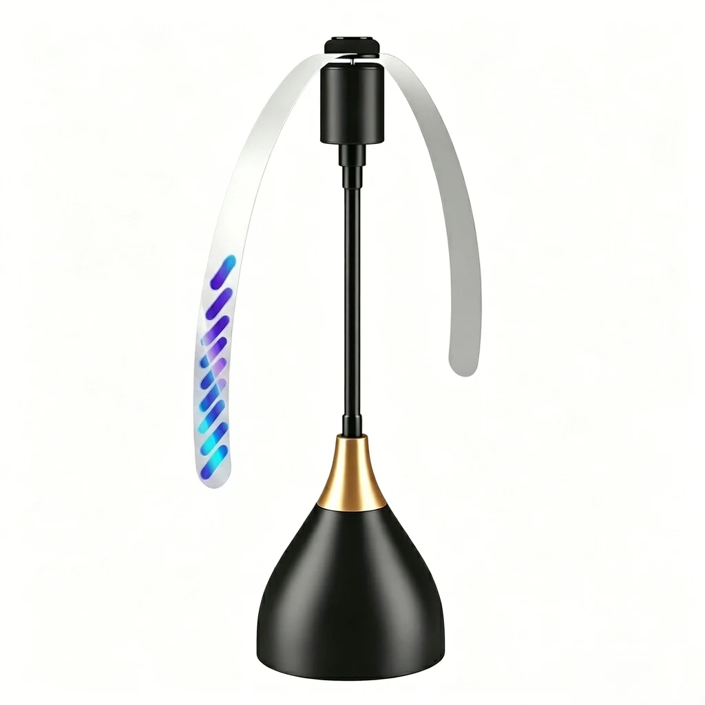 Desktop-Mückenabwehrventilator, in jedem Winkel klappbar, um Fliegen und Mücken zu vertreiben, geeignet für Picknicks und Grillabende.