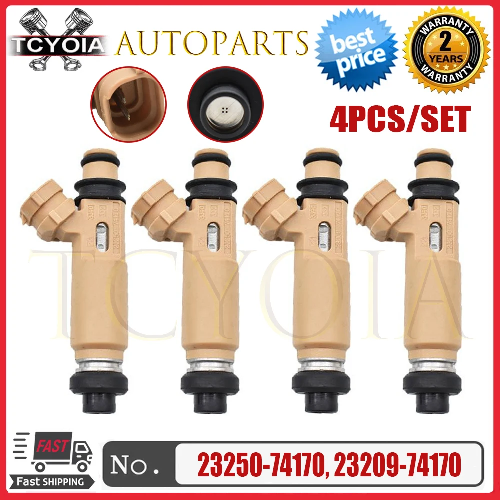 4Pcs/Lot New Fuel Injector Nozzle 23250-74170 23209-74170 For TOYOTA Avensis 2.0L 3S-FE 1997 RAV4 2.0L 3S-FE 1997