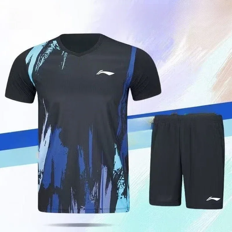 2026 New Badminton Sportswear Table Tennis Short-sleeved Limited Edition Competition Suit Breathable Sweat-absorbent Top T-shirt