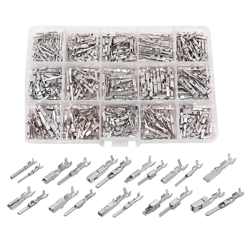 Stable-290PCS Automotive Wire Terminal Pinconnector 1-3.5Mm Non Insulated Plug Disassembly Male And Female Crimping Pins