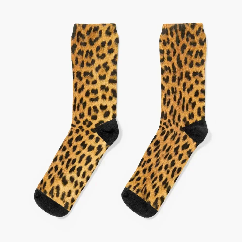 

Leopard fur texture Socks cute FASHION essential shoes Socks Female Men's