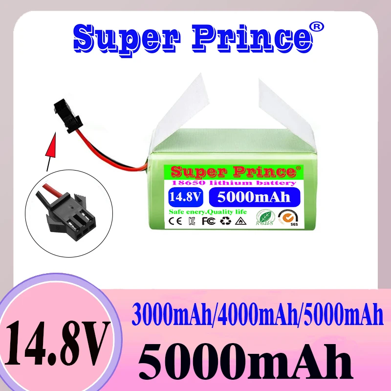 

4S1P New 5000mAh Battery Replacement for Lefant M210 M210B M210P M213 M213S Robot Vacuum Cleaner 14.4V