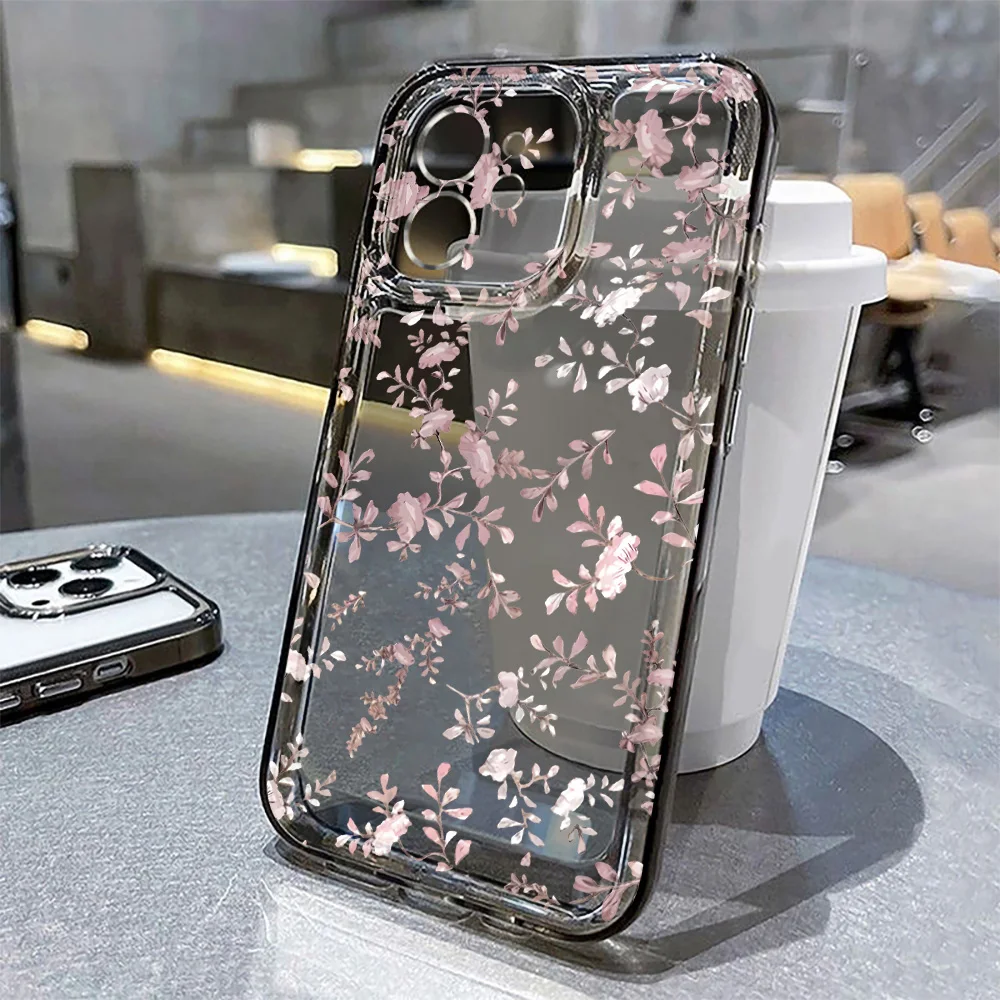

Flower Silicone Phone Case For iPhone 16 Pro Case iPhone 13 14 11 12 15 Pro Max 16e XS XR 7 8 Plus SE 2020 Soft Shockproof Cover