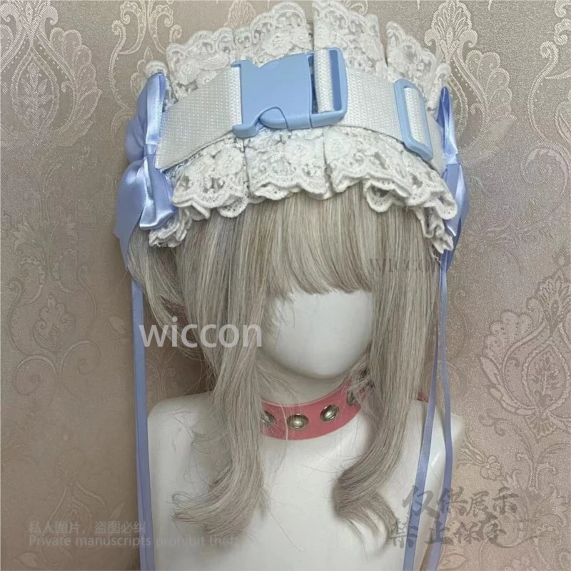 Y2K Jirai Kei الألفية لينة لطيف عقال القط الأذن عقال المائية ثقافة فرعية مشبك الدانتيل عقال النساء الفتيات مثير كوس