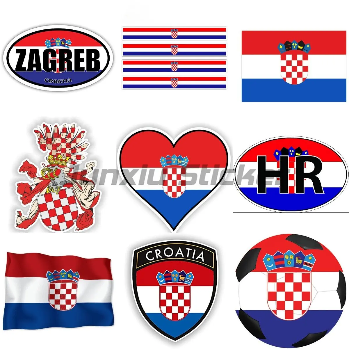 Creative Croatia Decals Car Wall Helmet Sticker Motorcycle Decals Laptop Stickers Decals Road Bike Croatia Flag Decal Croatia